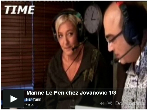 marine le pen pierre jovanovic radio